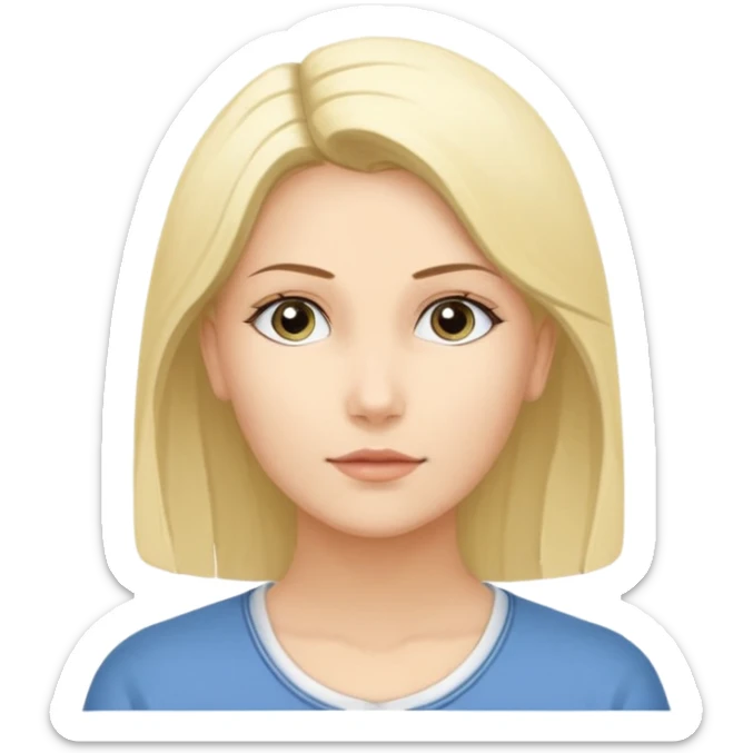 Matka brunetka se raduje se svým dvanáctiletým synem blonďákem s delšími vlasy sticker