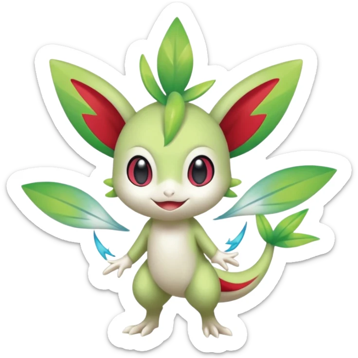  Fey Toony Axew-Celebi-Amaura--Shaymin-fusion-hybrid sticker