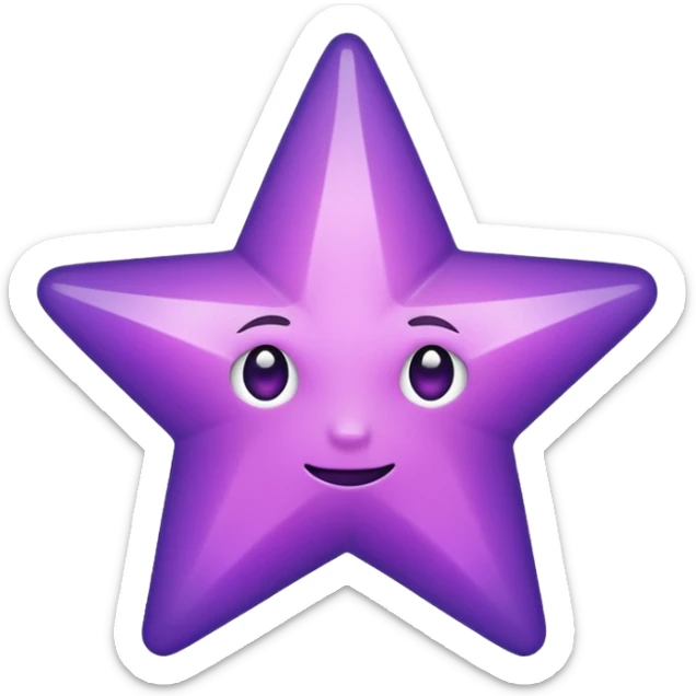✝️ i need an emoji purplr like this but only for my religion which is called Druze ( star with 5 points ) sticker