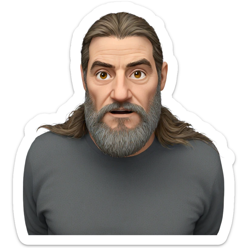 realistic portrait of a man sticker