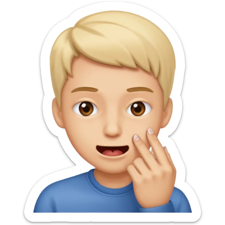 Stickers  mordiéndose la uña  sticker