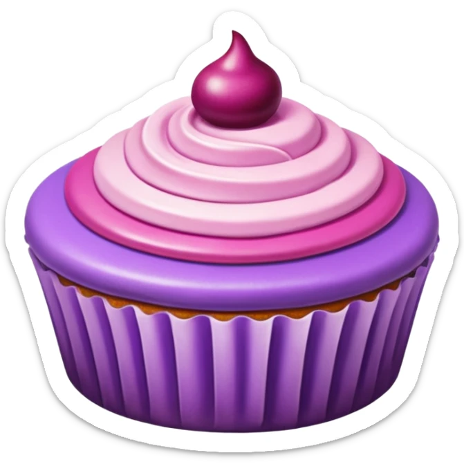 cakes ultra rich topping pink purple color High-quality stylized food illustration,
cute semi-realistic game-asset style,
smooth painterly shading, soft gradients,
rounded forms, clean edges, subtle highlights,
glossy materials, soft studio lighting. sticker