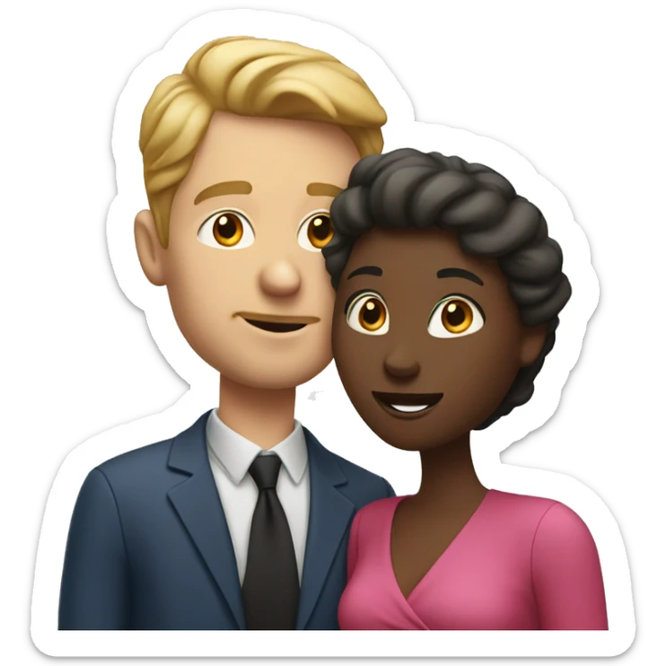 White male husband, blowing a kiss to his wife  sticker