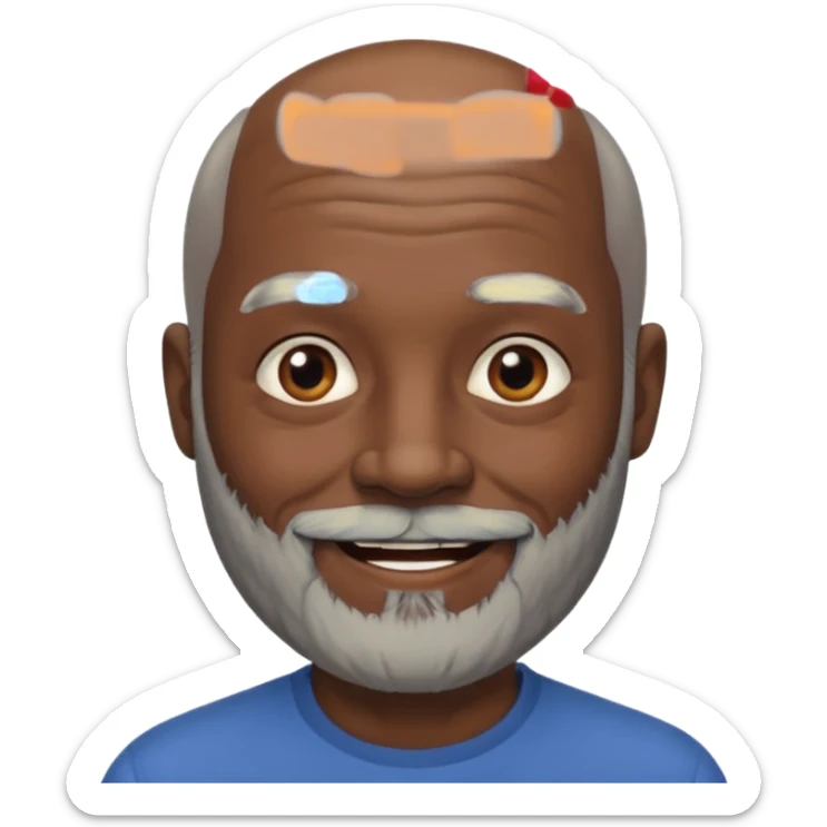 my dad buts he is black and not old with a grey beard and no hair i said gray hair but he is not old sticker