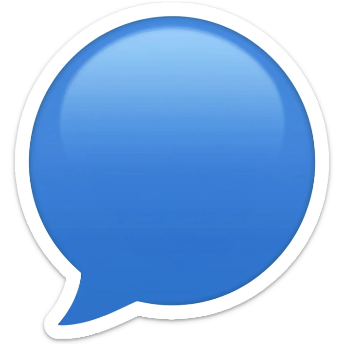 white facebook messenger sticker