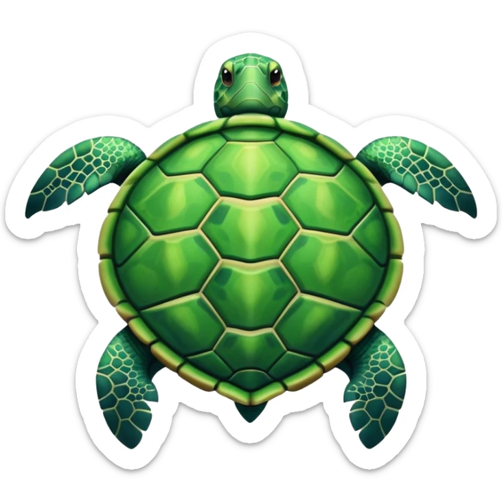 Tropical turtle sticker