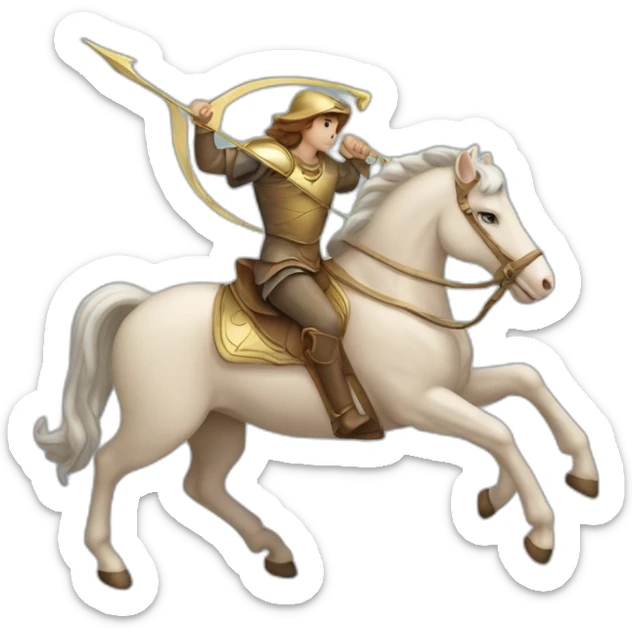 mythical sagittarius hybrid between man and horse like in the zodiac sticker