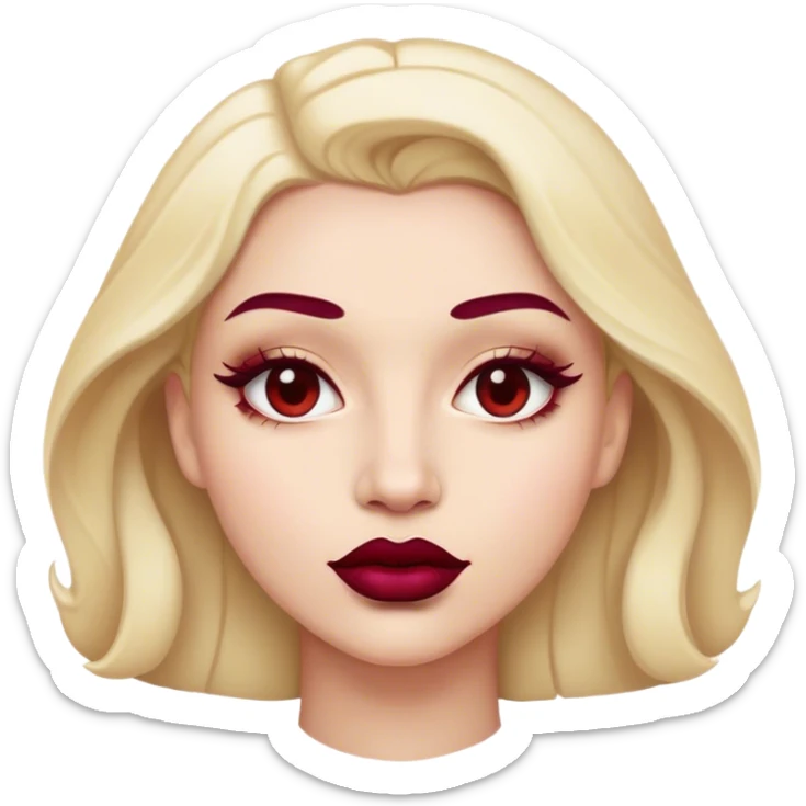 burgundy lips sticker