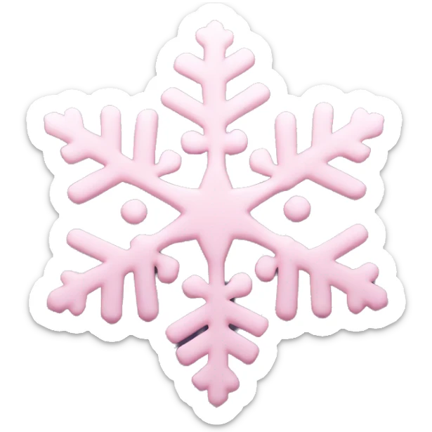 pastel pink snowflake  sticker