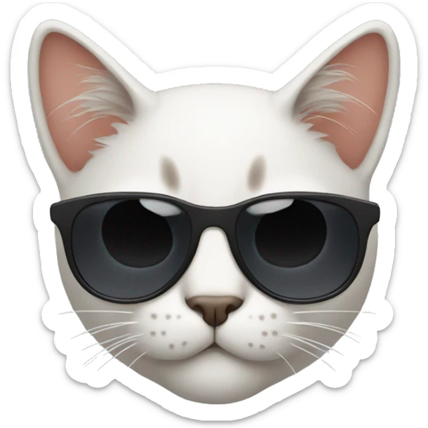 Cat with sunglasses sticker