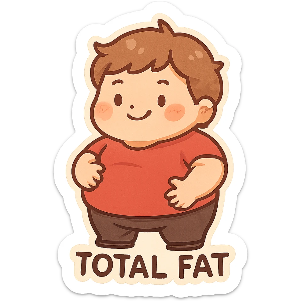 total fat sticker