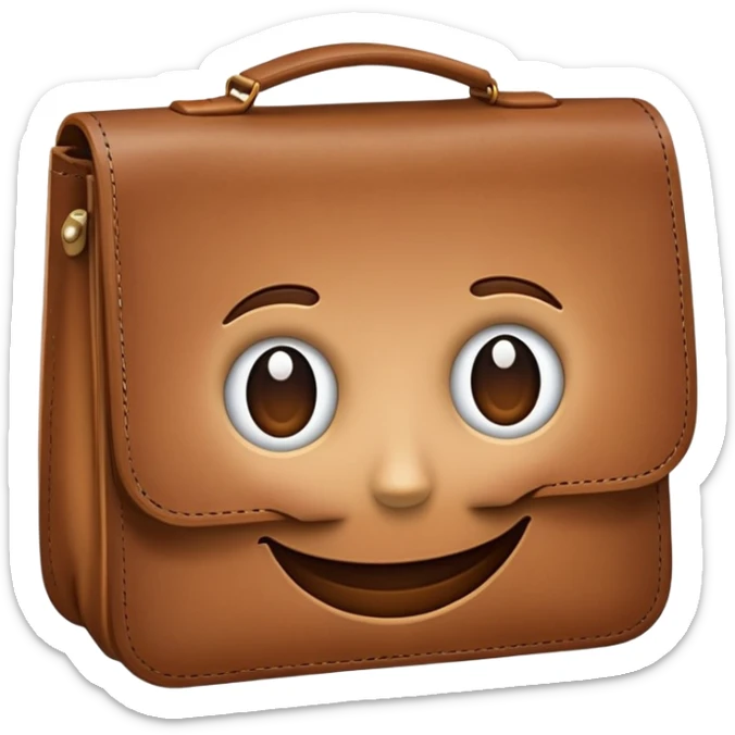bag with a face on it sticker