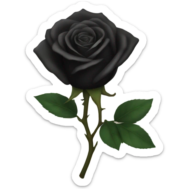 Black rose sticker