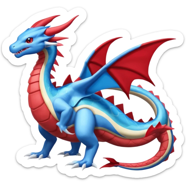 Dragonite-Flygon-Gyarados-Suicune-Kyogre-fusion, full body sticker