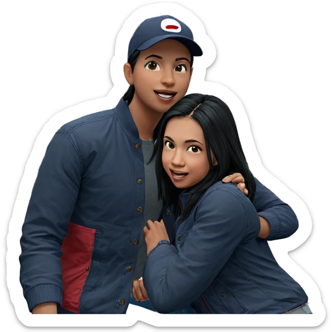 casual outdoor moment with friends sticker