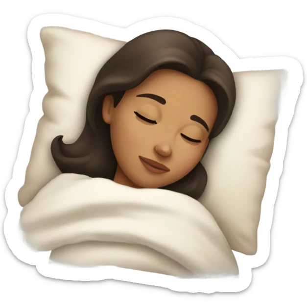Brunette girl sleeping sticker
