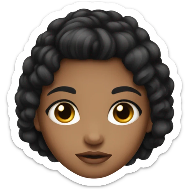 Very cute , girl with black, Hair and big beauty eyes  sticker