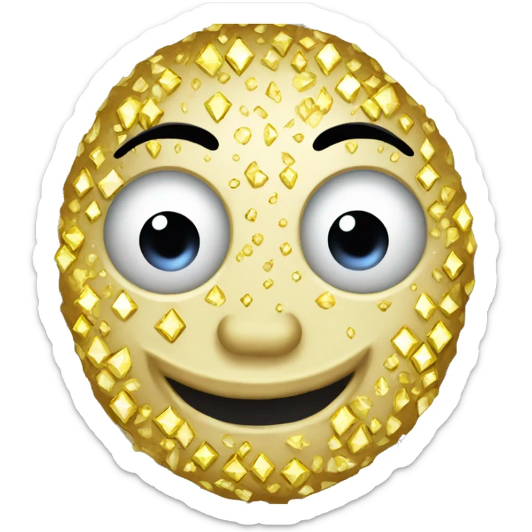 Emoji with eyes in form of diamonds and tongue in form of money sticker