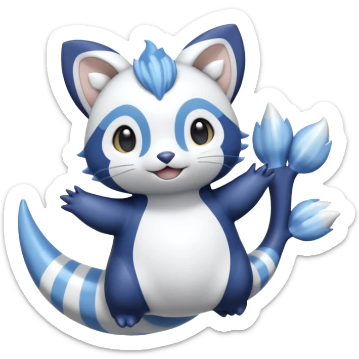 Oceanic Hydrothermal Hydroelectric Whirly Camerupt-Furret-Meowstic-Wailmer-fusion-hybrid (full body) sticker