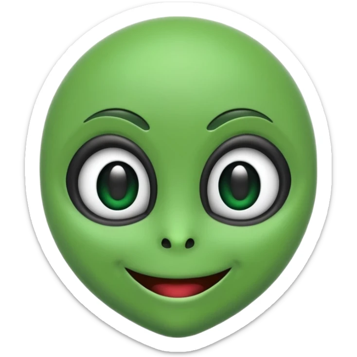 Alien x emoji sticker