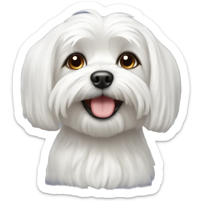 maltese dog sticker