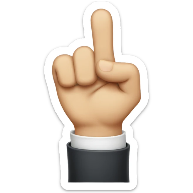 finger pointer sticker