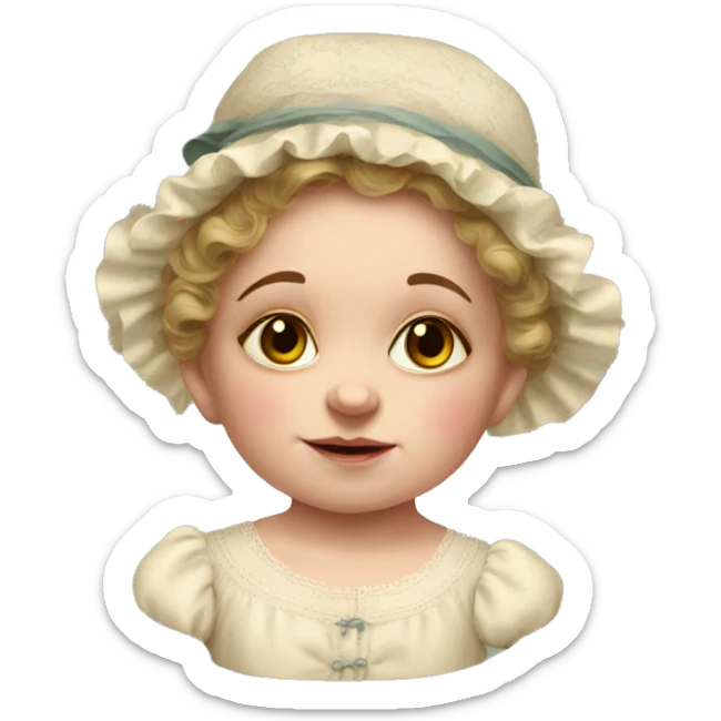 victorian newborn  sticker