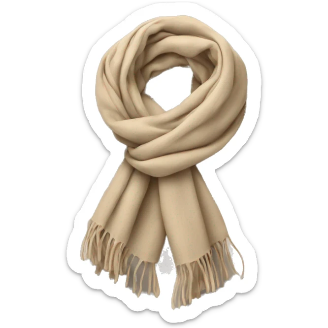 Scarf in beige sticker