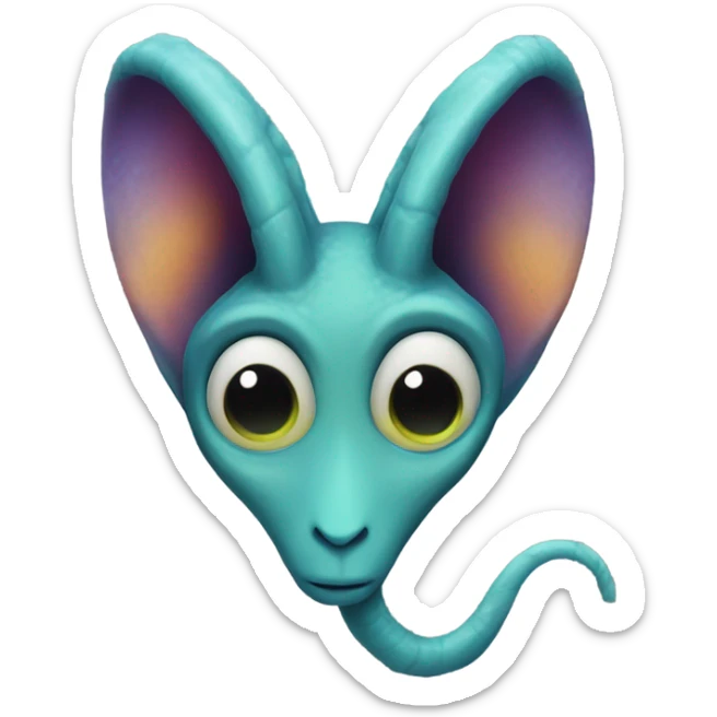 Alien ears sticker
