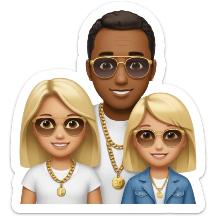 Diddy with Abby oil and a little blonde girl sticker