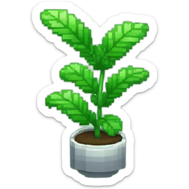 Pixel art mint Plant  sticker