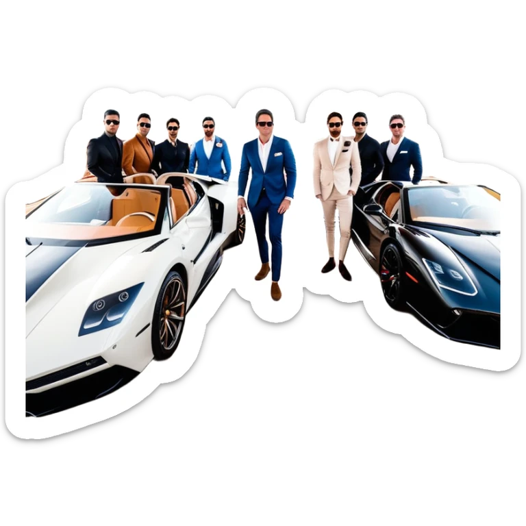 Grant Cardone, Tai Lopez, Josh King Madrid, Alex Hormozi, Iman Gadzhi, Daniel G, Branden Condy, Patrick Bet-David, Dan Henry, Luke Belmar, Shelby Sapp, Leila Hormozi, Tefi Valenzuela, business, influencers, friends, rich millionaire success lifestyle, private jet , supercars, success, sales sticker