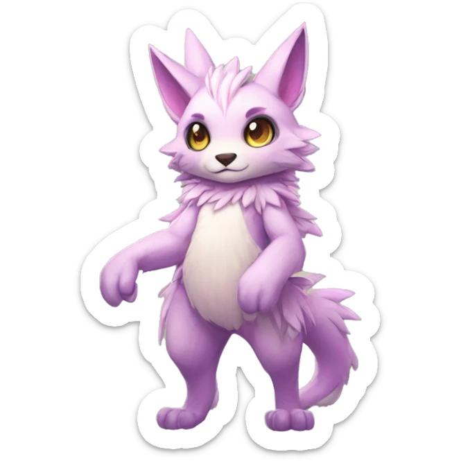 Anthro cool cute kawaii LiLaiRa-Modern-Vernid-Fakémon Full Body sticker