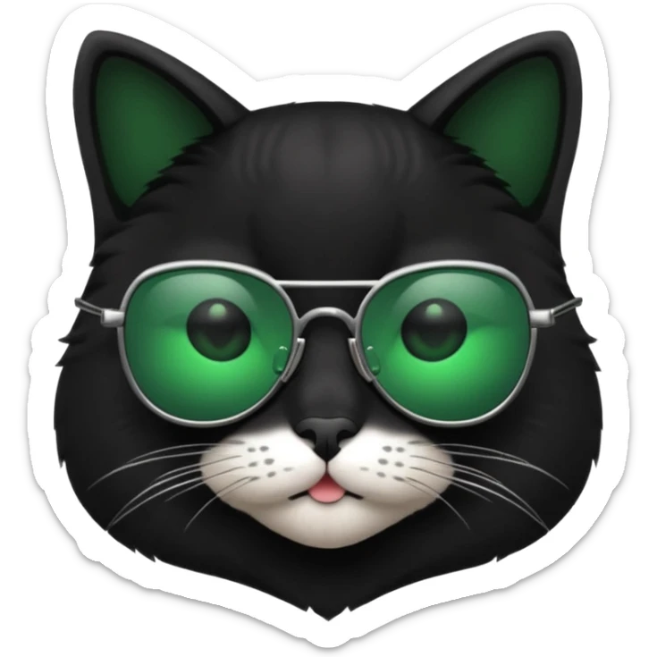 Cat with sunglasses sticker