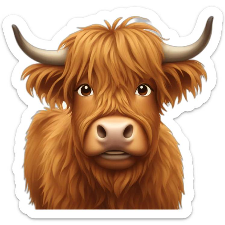 Highland cow sticker