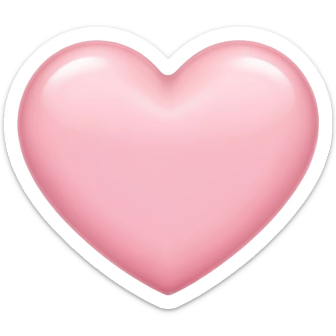 Light pink heart sticker