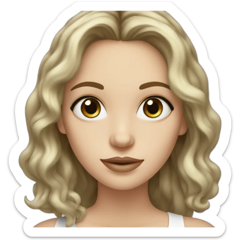 white-woman-with-dark-brown-wavy-medium-hair-big-eyes-and-eyelashes-bluegreen-eyes sticker