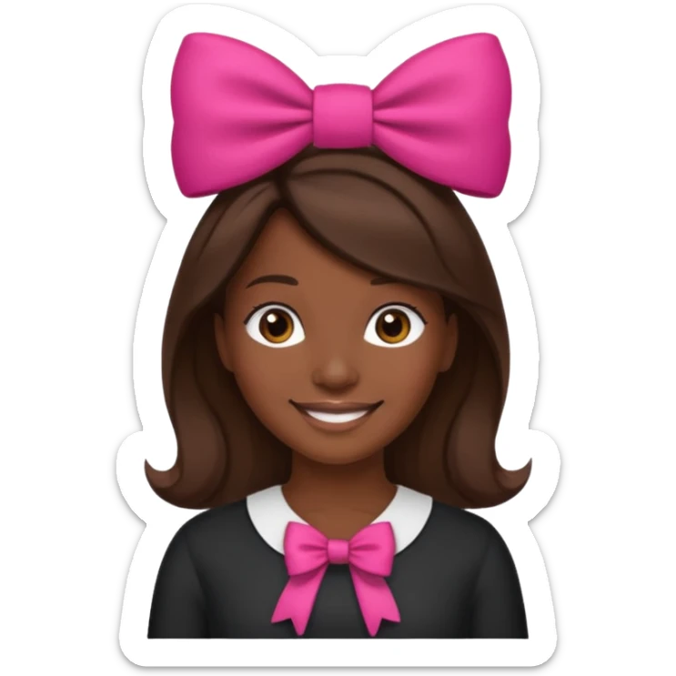 👩🏽 give me this emoji. But add a bow on the side of her head don’t add body just the head sticker