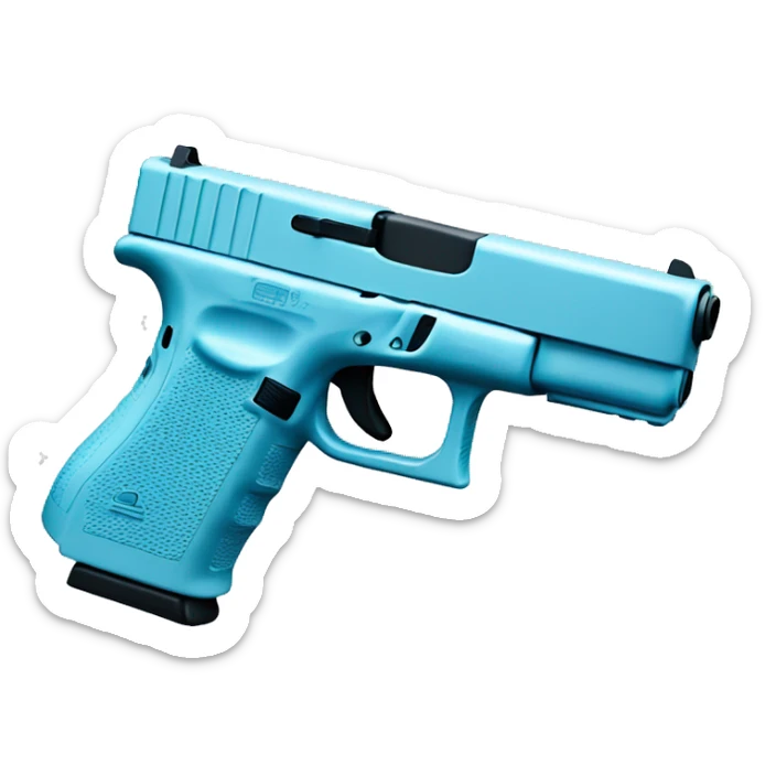 pastel blue glock sticker