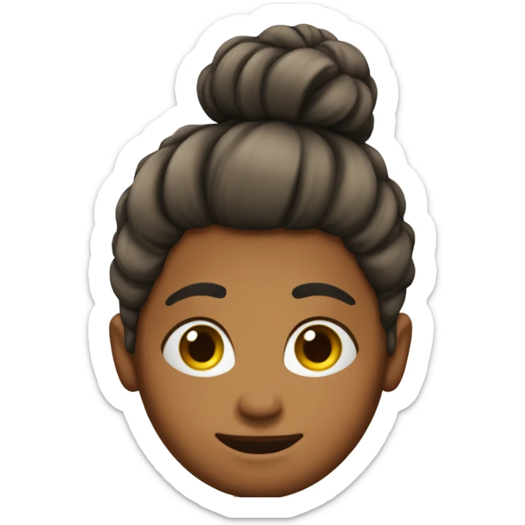 hair in a bun sticker