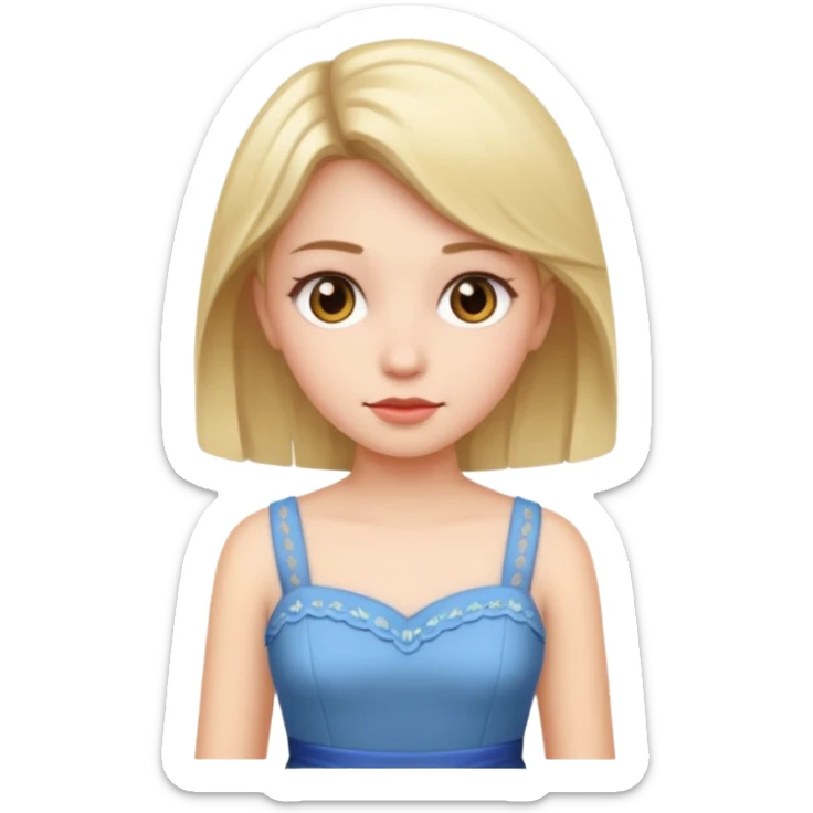 دختر با لباس sticker