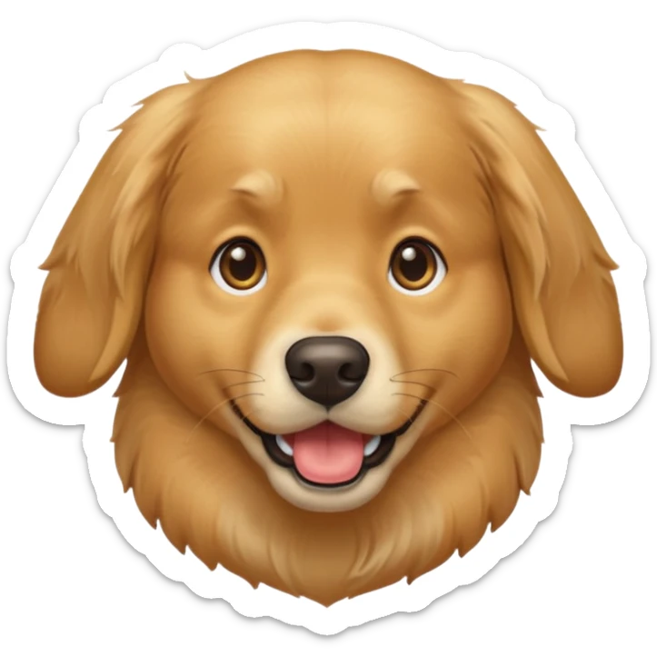 I want an emoji of a goldenretriever with this emoji 😱 sticker