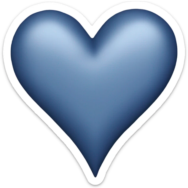 Navy blue heart sticker