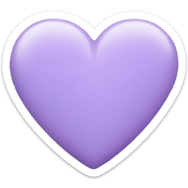 Lavender heart sticker