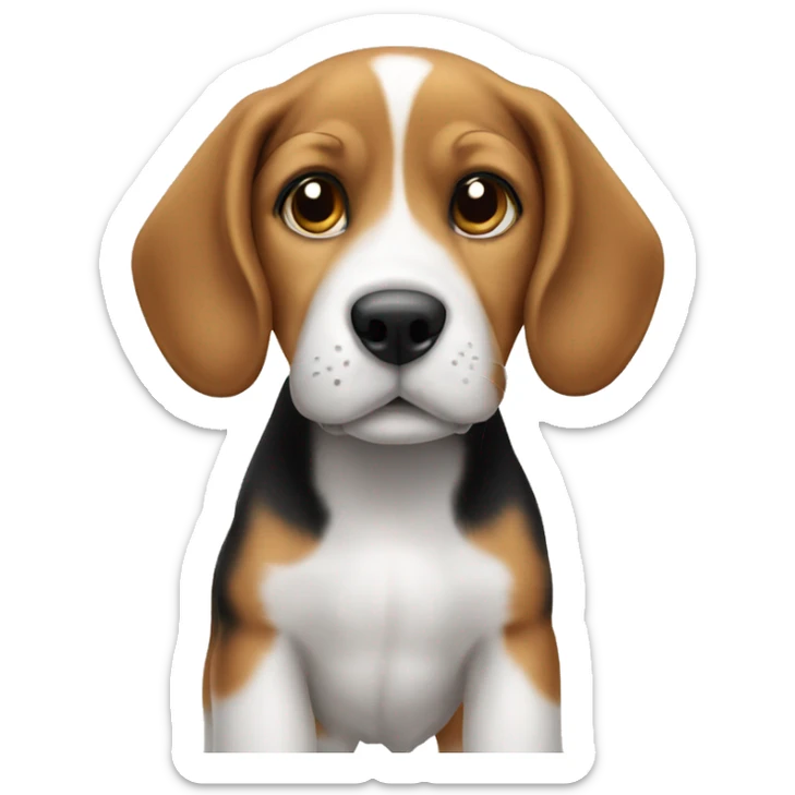 Beagle puppy standing sticker
