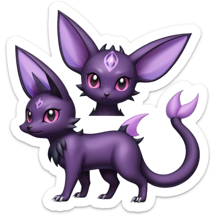 Shiny Dark Noibat-Espeon-Umbreon-Nidorino-fusion-hybrid full body sticker