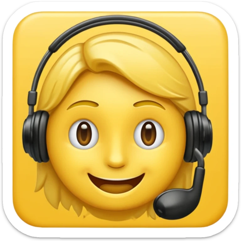 un emoji qui écoute de la musique avec un sourire discret  sticker