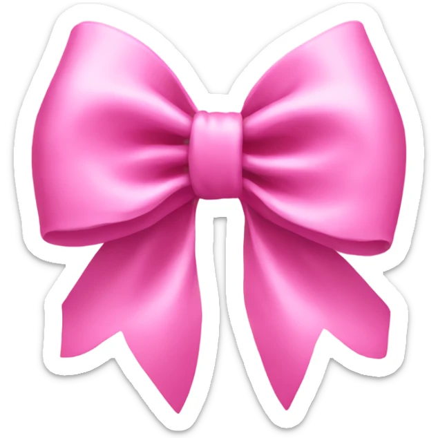 Pink bow sticker