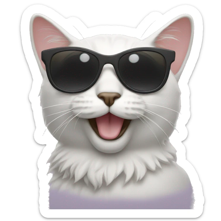Cat with sunglasses sticker