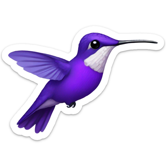 Violet hummingbird sticker